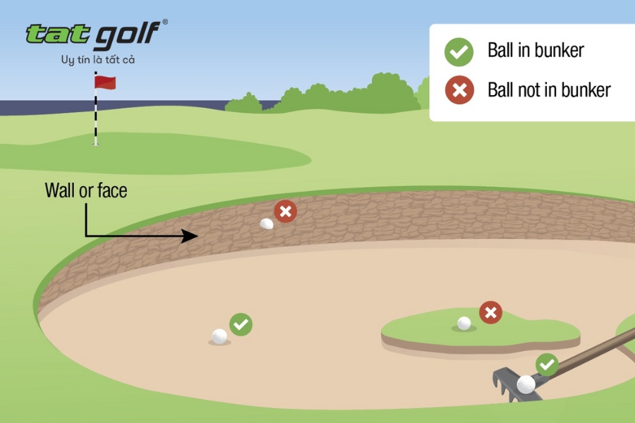 Các loại bunker đặc thù trong golf như pot bunker và waste bunker
