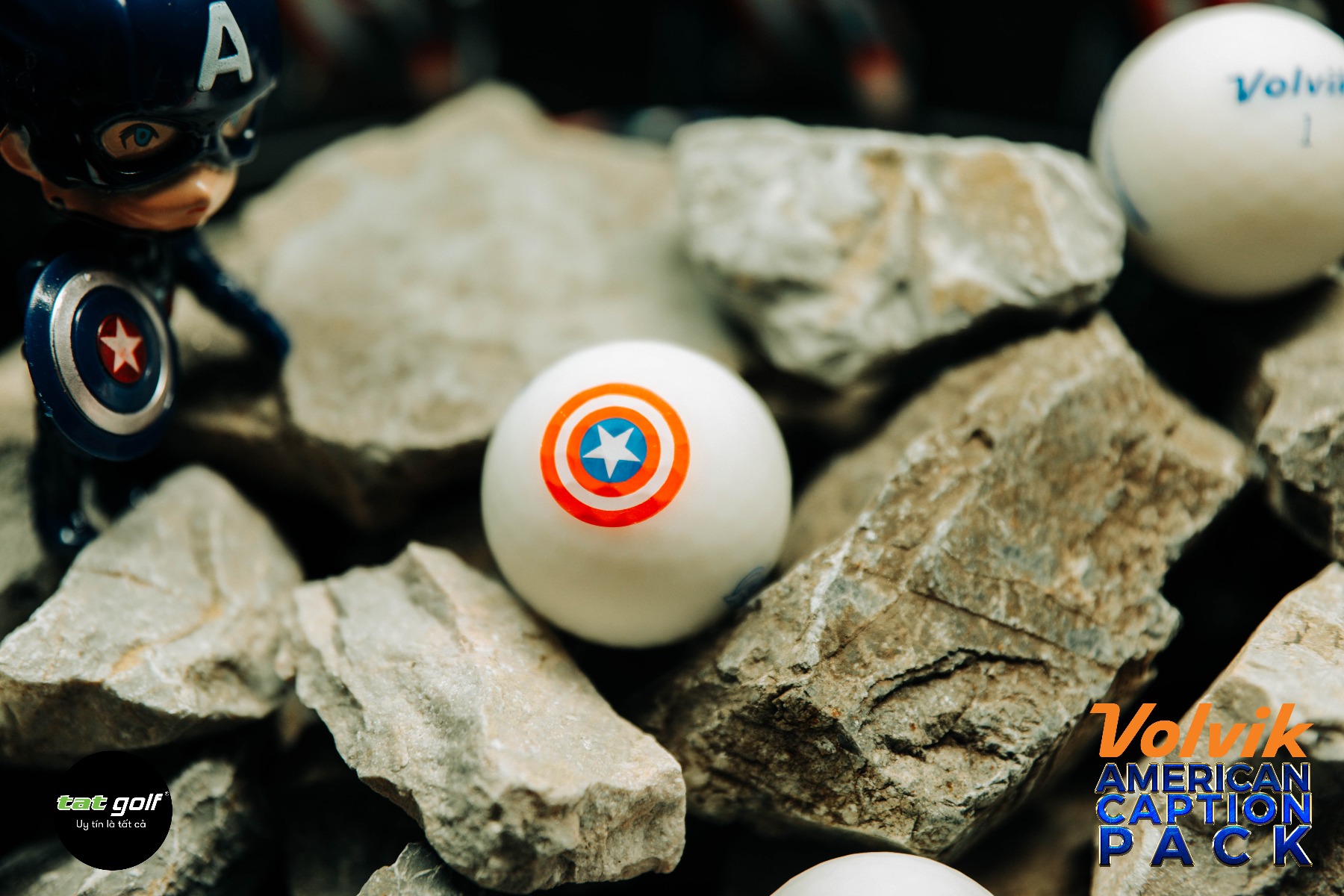 Bóng golf Volvik Marvel Capital America Pack
