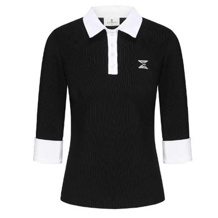Áo dài tay golf Eparca Colorway Halflong-Sleeves  Shirt 112214QPBW (Black&White)