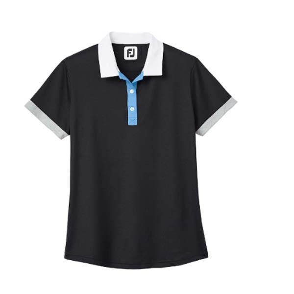 Áo golf ngắn tay FootJoy 82674 ( lady )-Đen-M