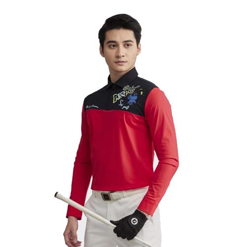 Áo dài tay golf Aristino ALPG02W2 Đỏ 46