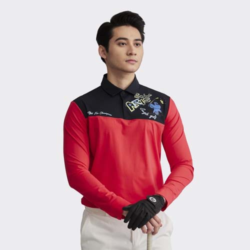 Áo dài tay golf Aristino ALPG02W2 Đỏ 46