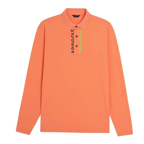 Áo dài tay golf Aristino ALPG14W2 Cam 107 kẻ