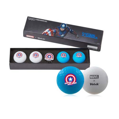 Bóng golf Volvik Vivid Marvel CAPTAIN AMERICA 23