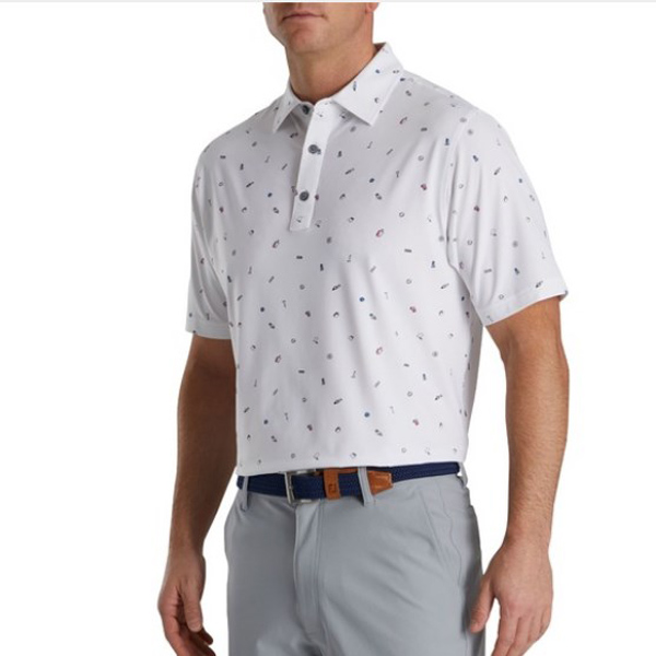 Áo golf ngắn tay FootJoy 87562-Trắng-XS