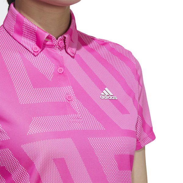 Áo golf ngắn tay Adidas GM3762 (lady)-S-Hồng
