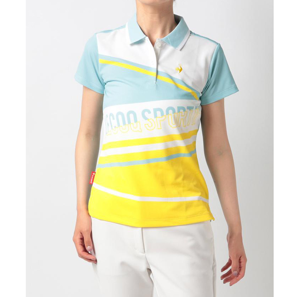 Aó golf ngắn tay Lecoq QGWTJA10-WH/SAX-M