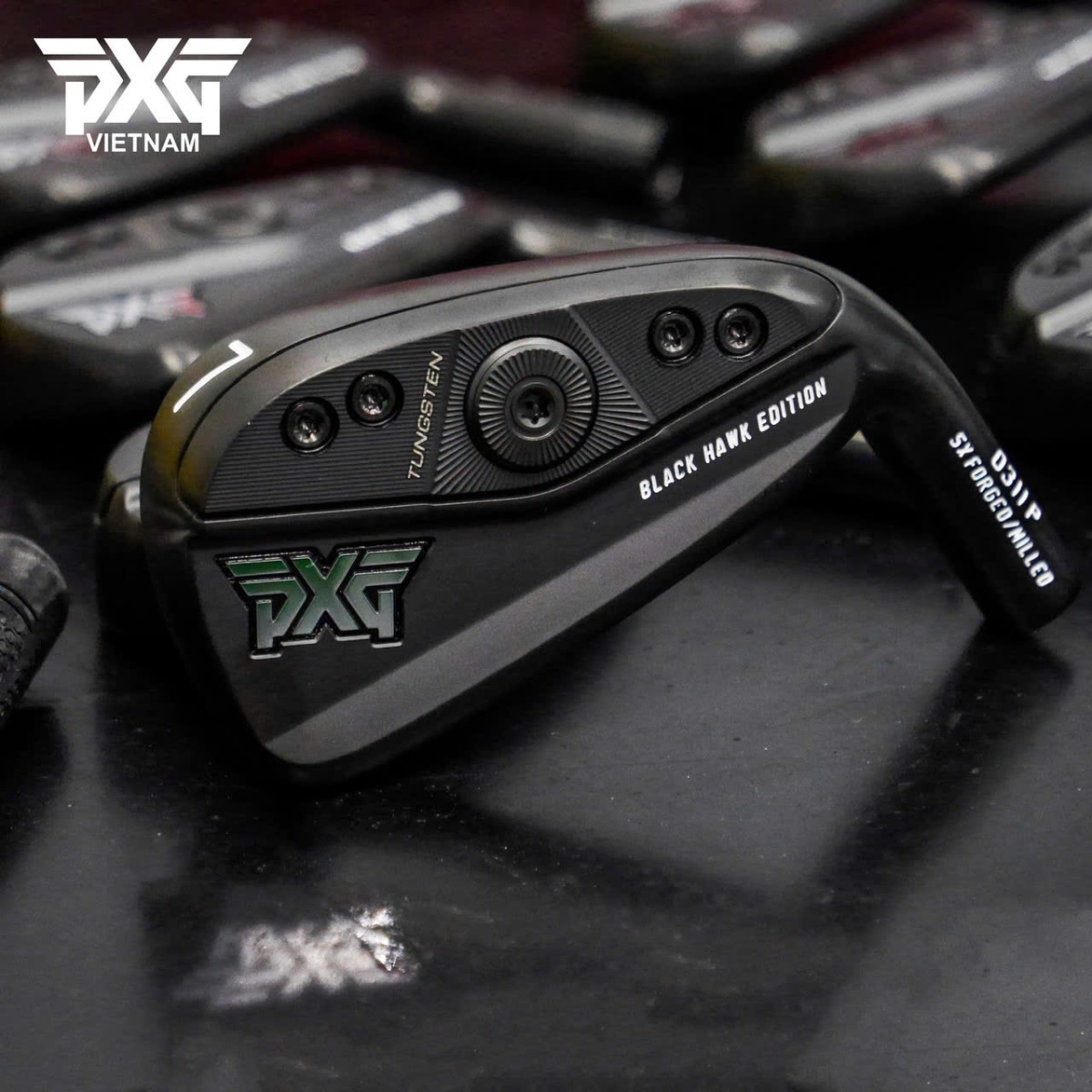 Bộ gậy golf sắt PXG-GEN7-0311XP-BLK-RH #5-9,PW,GW Vanquish 50R (7g)