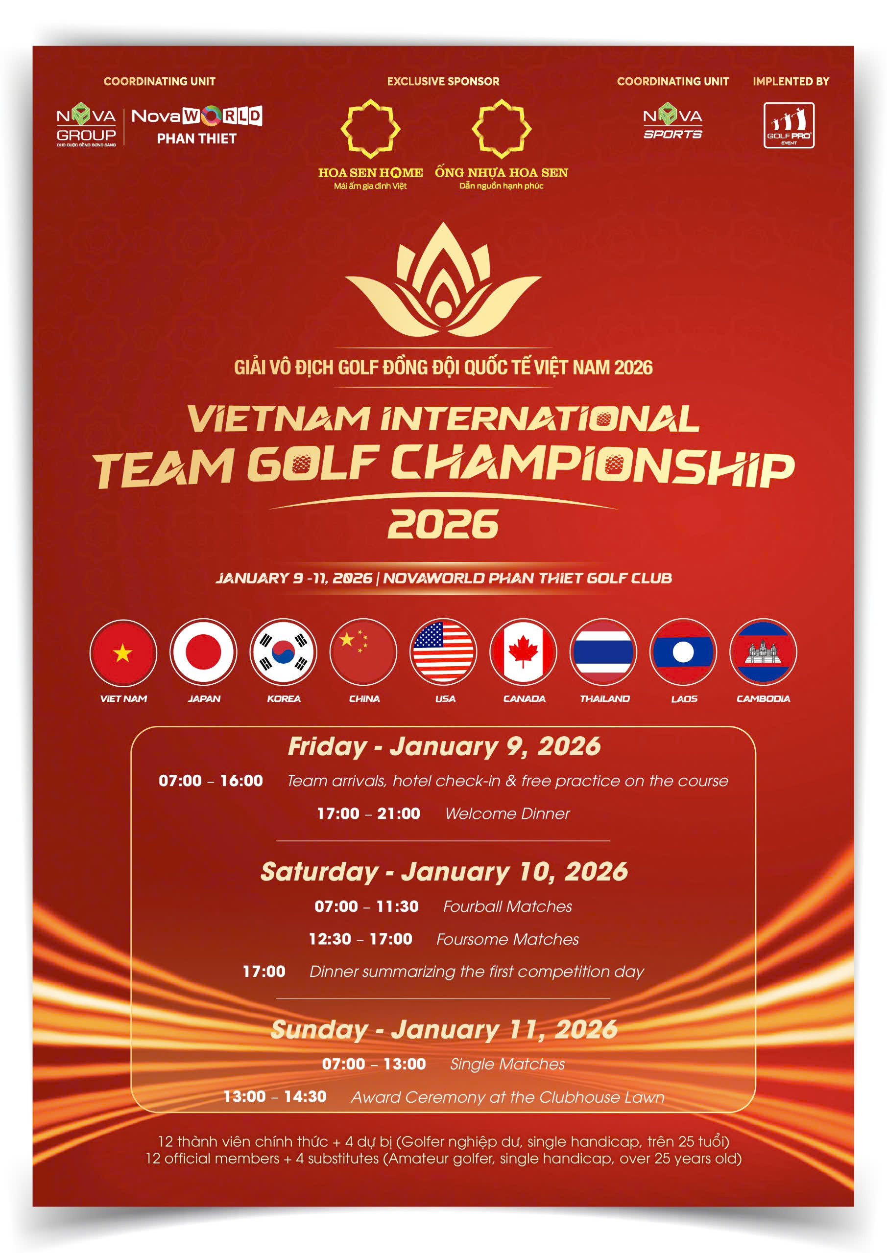 Việt Nam lần đầu tiên đăng cai Giải Golf Đồng Đội Quốc Tế – Cột mốc lịch sử của golf Việt Nam